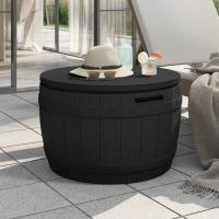 vidaXL Caja de almacenaje de jardín 3 en 1 polipropileno en color Marrón claro/Negro - details 1