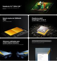 Tablet Xiaomi POCO Pad M1, 8GB+256GB, Pantalla de 12,1" 120Hz 2,5K, Batería masiva de 12000mAh, Plataforma móvil Snapdragon® 7s Gen 4, Altavoces cuádruples para sonido estéreo inmersivo - details 1