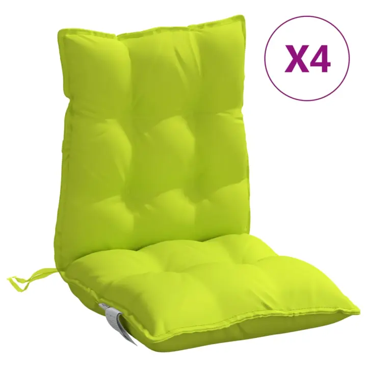 vidaXL Cojines para silla con respaldo bajo 4 uds tela Oxford Color Gris,  Crema,  Beige y mas Cojín Decorativo de Asiento Cojines de muebles de salon - 1