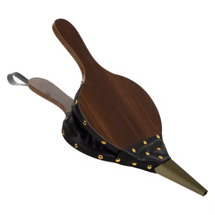 WANDERLUST DECO Soplador Manual con Fuelle Marrón para Avivar Llamas en Chimenea - 1