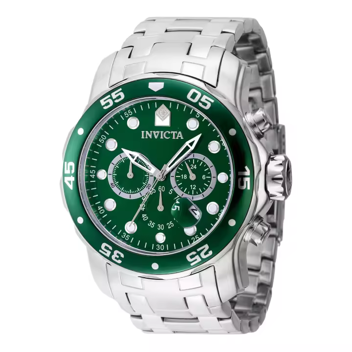 Reloj de pulsera Invicta Pro Diver - 47559 correa color: Gris plata Dial Latón Verde Hombre - 1