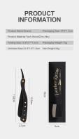 Cuchilla De Afeitar Para Hombres Barbería Herramienta De Peluquero Acero Inoxidable Plegable Con Hojas Interchangeables Barba Y Cara - details 1
