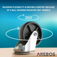 AREBOS Soporte con ruedas - 2 unidades - max 200 kg - MDF - details 22