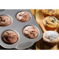 Banja de hornear de silicona antiadherente para muffin, cupcakes, brownies y Mora, 3 Colores, 6 cavidades - details 4