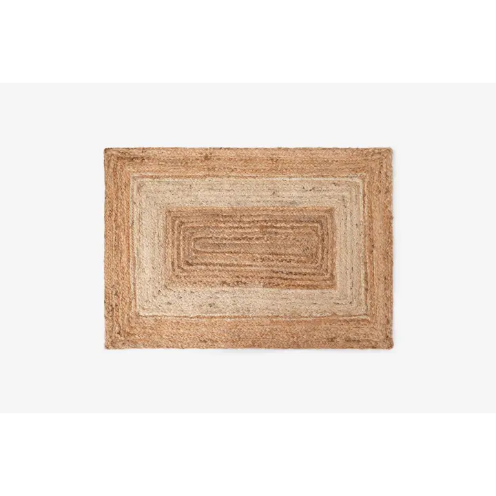 Alfombra de Yute Natural LINEA PARALELA - Decoración Sostenible y Duradera para el Hogar - 1