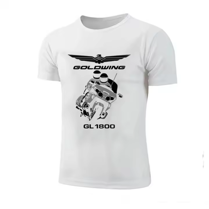Camiseta De Algodón Streetwear Goldwing GL1800 Para Hombres Y Mujeres Camiseta De Manga Corta Oversized Para El Verano Alta Calidad Top Casual - 1