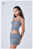 Deportivo Top Vaquero Mujer ajustado con almohadillas, push up y alta elasticidad - details 14