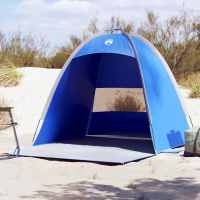 vidaXL Tienda de playa para 3 personas impermeable en color Gris/Azul/Verde - details 1
