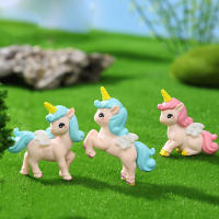 4pc Encantadores Unicornios De Animal Creativo En Dibujos Animados Adorno Miniatura PVC Para Manualidades Y Decoración - details 3