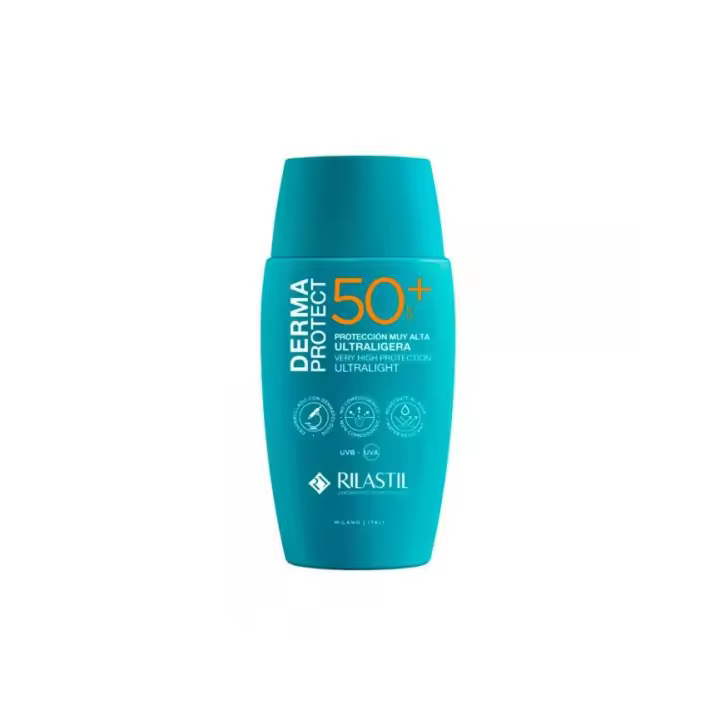 Rilastil Dermaprotect SPF50+ Protección Ultra Ligera protector solar Dermaprotect SPF50+ Protección Ultra Ligera, una emulsión fluida diseñada para ofrecer una protección solar UVA/UVB eficaz - 1