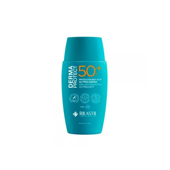 Rilastil Dermaprotect SPF50+ Protección Ultra Ligera protector solar Dermaprotect SPF50+ Protección Ultra Ligera, una emulsión fluida diseñada para ofrecer una protección solar UVA/UVB eficaz - 1
