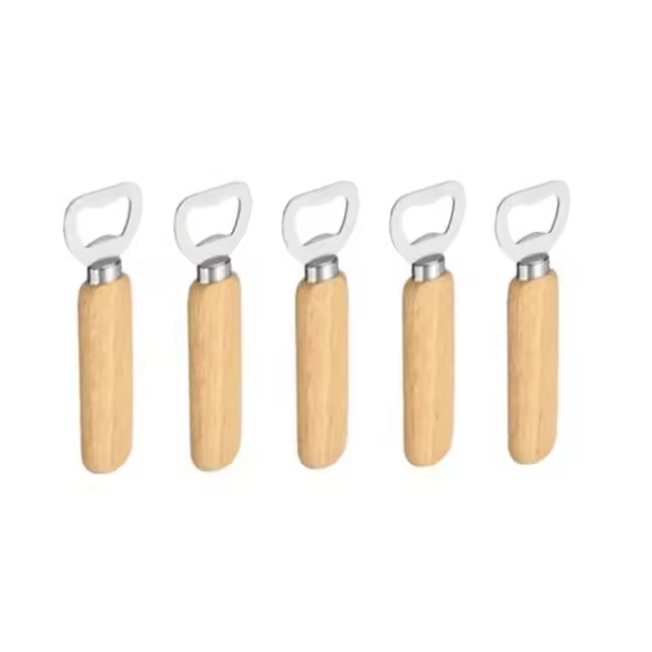 Abrebotellas De Acero Inoxidable Con Madera Portátil Para Cerveza Regalos Para Compromisos Cocina Y Bar Suministros - 1