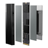 ID-COOLING M05 Disipador De Calor Para SSD M.2 2280 Aluminio Con Parche De Silicona Térmica Eficiente Para PC Radiador Para NVME - details 4