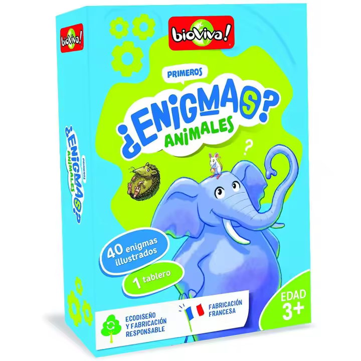Bioviva - Primeros ¿Enigmas? Animales. ¡40 enigmas ilustrados y 1 tablero! - 1