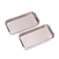 Plato De Almacenamiento De Acero Inoxidable Para Cocina Y Medios De Dientes 1/2pcs Cuadrado Herramientas Médicas Y Tatuaje - details 4
