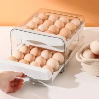 Caja De Almacenamiento Para Huevos De Doble Capa En Plástico Para Nevera Organizador De Cocina Con Compartimentos 32 Piezas - details 0