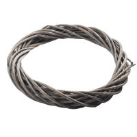 Anillo De Rattan 20/25/30CM Coronación De Valla De Paja Con Flores Artificiales Y Plantas Secas Para Decoración De Fiesta Boda Navidad - details 12