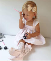 Calcetines De Verano Para Bebés Y Niñas Con Lazo Longitud Rodilla Algodón Malla Transpirable Para Niños Y Niñas De 0 a 5 Años - details 3