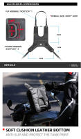 Set De Bolsa De Tanque Para Motocicleta Rhinowalk 10L Impermeable Universal Con Base Bolsas De Hombro Para Viaje Y Exterior - details 6