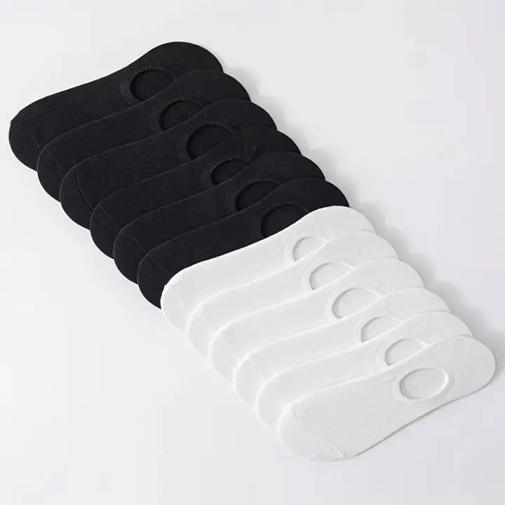 10 Pares De Calcetines Invisibles Para Mujer En Color Sólido Cómodos Y Transpirables Calcetines Casuales Elásticos Suaves Estilos De Primavera Y Verano - 1