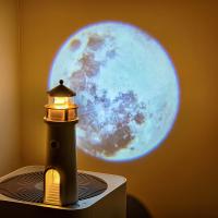 Lámpara De Proyección De Faro De Luna Con Sensor De Movimiento Luz Nocturna Recargable USB Iluminación De Dormitorio Lámpara De Lado Para La Cama - details 10
