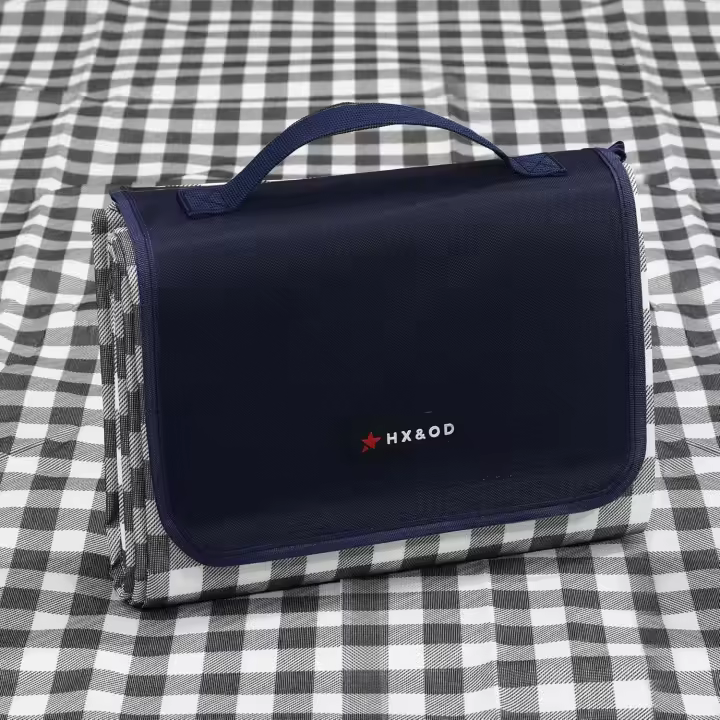 Manta de picnics para exteriores, extragrande, de 80x60 pulgadas, para acampar, para playa, plegable, impermeable, para ARENA, senderismo, Viajes, Concesiones Familiares (Azul) - 1