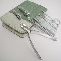 Set De Manicura Y Pedicura 9 Piezas Herramientas De Cuidado Personal Acero Inoxidable Con Estuche De Cuero PU Kit De Tijeras Y Cortauñas - details 5