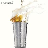KEMORELA 2/4PCS Copas De Acero Inoxidable 300/400ML Tumbler De Acero Inoxidable Copas De Camping Copas De Bebida Plegables Metálicas - details 3