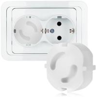 12 enchufes a prueba de niños - Protección de enchufes - Seguridad de enchufes para niños - Enchufes para bebés - Protección de enchufes - 3,6 x 3,6 cm (blanco) - details 1