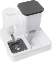 Comedero y bebedero para gatos, cuenco antideslizante 2 en 1, comedero automático portátil, suministros para gatos pequeños, medianos y grandes. - details 7