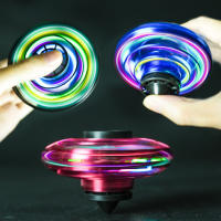 1-3PCS Spinner De Dedo Volador Mini Juguete Operado Con Las Manos LED Rotación De 360° Para Niños Regalo De Fiesta De Cumpleaños Juguete Luminoso - details 1
