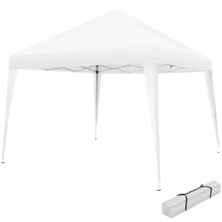 Tectake - Carpa de jardín plegable Linosa 3 x 3 m, Práctica carpa plegable para jardín, Sólida estructura de acero con revestimiento en polvo, Pies con anclaje ajustables en altura - 1