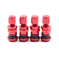 Kit De Valvulas De Rueda Para Coche Camión Motocicleta 4Pcs Con Cierre De Polvo Metálico Y Tornillo Material De Aluminio - details 8