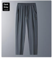 Pantalones De Verano Para Hombre Seda Helada Transpirables Casuales Delgados Secado Rápido Estilo Recto Cintura Elástica Deportivos Fitness - details 5
