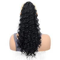 Ponytail Africano Largo Sintético 18 Pulgadas Con Cuerda Curly Fluffy Peluca Extensión De Cabello Falsa Para Mujeres - details 3