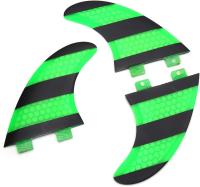 Tabla de surf aletas, verde + negro FCS G5 aletas peine fiber surf Tri set thruster - details 2