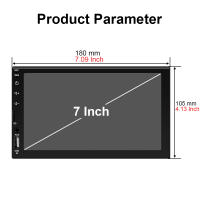 Radio De Coche 7 Pulgadas 1 Din Reproductor MP5 Táctil Pantalla Multimedia FM ISO Entrada Auxiliar USB Bluetooth Conexión Espejo Universal Autoradio - details 8