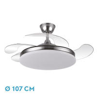 Ventilador fabrilamp motor Dc59w modelo Tridente 4aspas 107cm 6980lumens Regulador intensidad Remoto+temporizador+memoria 3000-4000-6000k - details 4