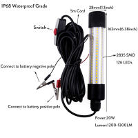 Luz De Pesca LED 12V 126Pcs 2835 SMD Impermeable Linterna Encantadora De Pescado Submersible Luz Submarina Para Pesca - details 5