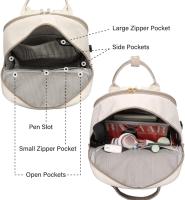 Mochila Portatil Mujer, 15.6 Pulgadas Impermeable Antirrobo, Casual Backpack Escolar para Ordenador Portátil con Carga USB para la Trabajo Viajes Universidad Colegio - details 2