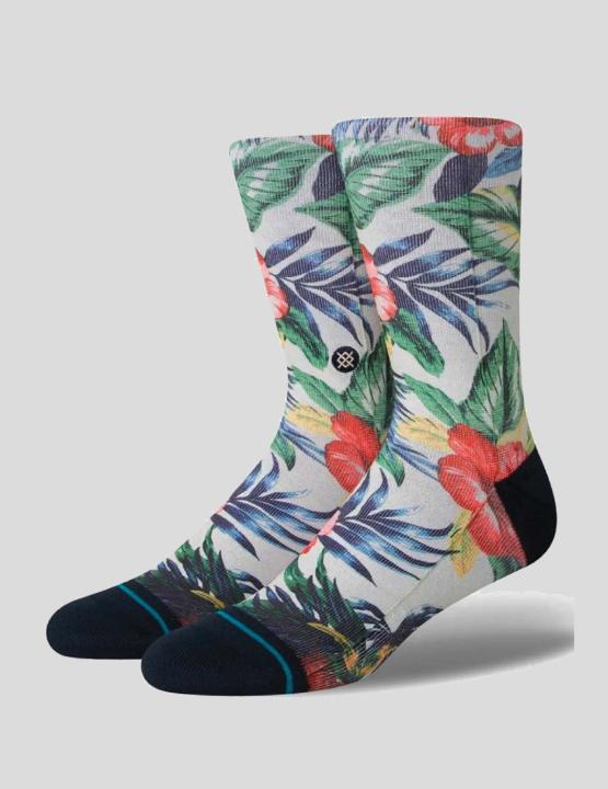 Stance Mai Kai Snow - Chaussettes Hautes Performance Avec Motif Tropical Neige