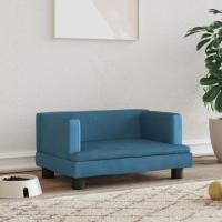 vidaXL Cama para perros de terciopelo 60x40x30 cm sofá para perros Color Azul,  Crema,  Gris claro y mas - details 0