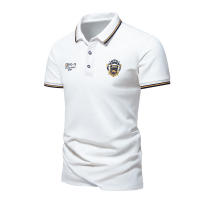 Camisa Polo Para Hombre Nuevo Verano Manga Corta Bordada Lujo Top Casual Cuello Redondo Transpirable Ligera De Mantener - details 1