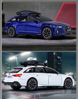 Modelo De Coche De Lujo Audi RS6 1:24 En Aleación Avant Estación Wagon Con Sonido Y Luz Juguete De Metal Para Niños Regalos - details 13