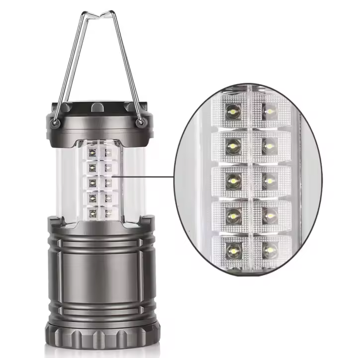 Lámpara De Tenda LED 30LED Impermeable Luz De Camping Potenciada Por 3*Batería AA Luz De Emergencia Portátil Lanterna Trabaja Ilumina Flashlight - 1