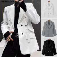 Incuerpo Chaqueta De Hombre Estilo Coreano Casual Manga Larga Solida Con Bolsillo Botones Vintage Ropa Masculina Ajustada - details 1