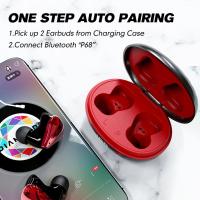 Auriculares inalámbricos pequeños para canales auditivos pequeños, auriculares Bluetooth para iPhone android, auriculares inalámbricos Bluetooth de reducción de ruido e impermeables para oídos pequeños rojos, adecuados para deportes - details 3