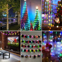 Luces LED Bluetooth De Hilo Para Fiesta Y Bodas Decoración De Navidad DIY Color RGBIC Tira De Luces USB Impermeable 15M/10M/5M/2M - details 5