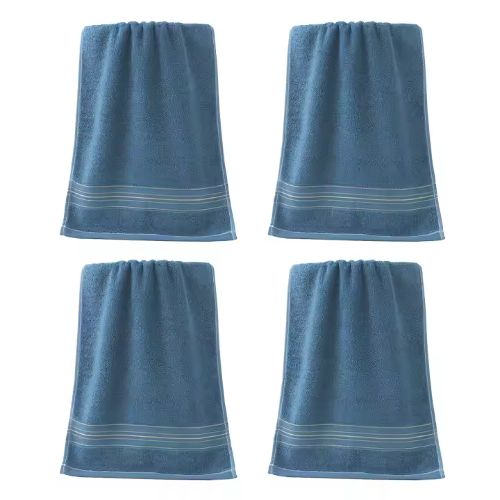 Verde - Toalla Juego de Toallas de 4 Piezas - Juego de Baño - Suave - Lavable en Máquina - Muy Absorbente - Algodón Puro - 33*73cm - 1