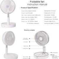 Ventilador Retráctil USB Recargable Plegable Portátil Mini Electrónico Ajustable Para Dormitorio Exterior Dispositivos De Enfriamiento - details 4